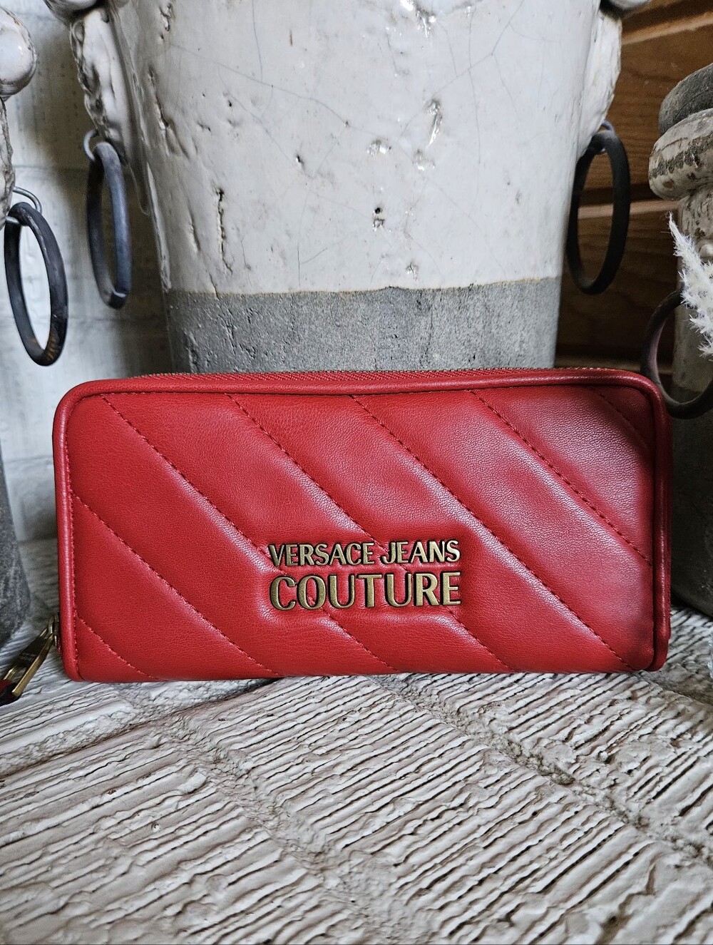 Versace Jeans Couture Leather Wristlet Wallet